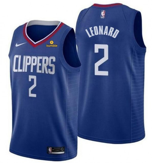 Men's Los Angeles Clippers #2 Kawhi Leonard Blue NBA Stitched Jersey Men's Los Angeles Clippers #2 Kawhi Leonard Blue NBA Stitched Jersey
